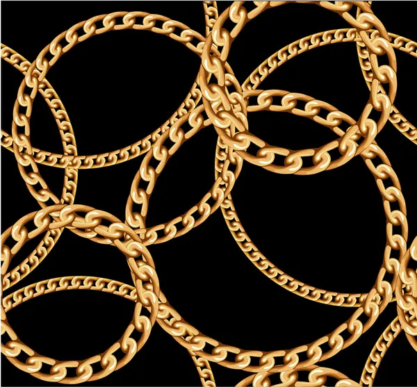 Altın zincir sorunsuz vektör arka plan.