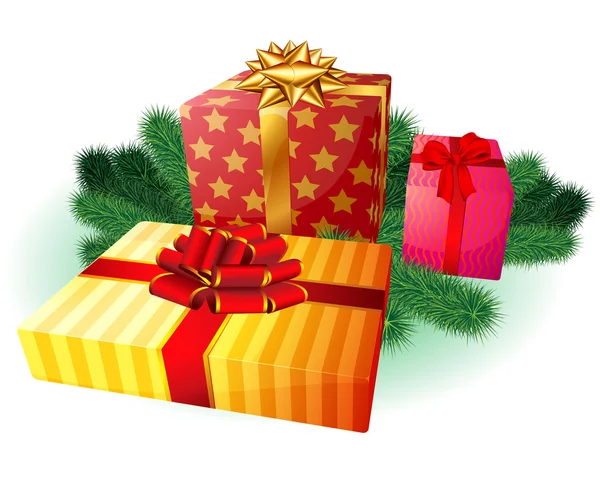 Christmas gifts. — Stock Vector