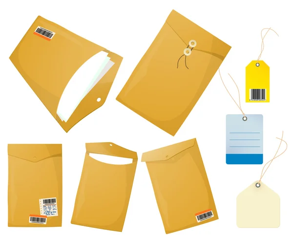 Postal enveloppen. — Stockvector