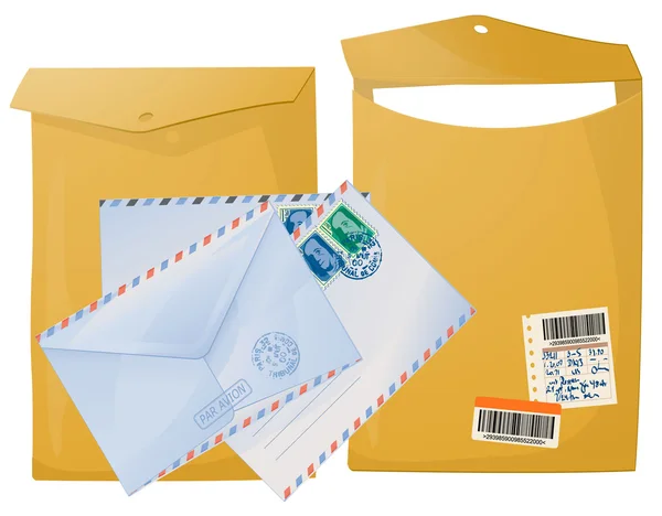 Envelopes postais . — Vetor de Stock