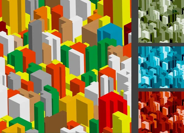 Conjunto de fundo sem costura de construção vetorial . —  Vetores de Stock