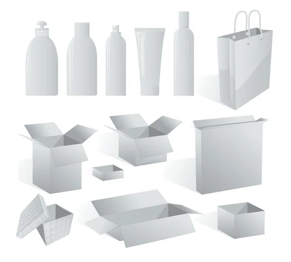 Tasarım koymak için beyaz paketi şablonları.