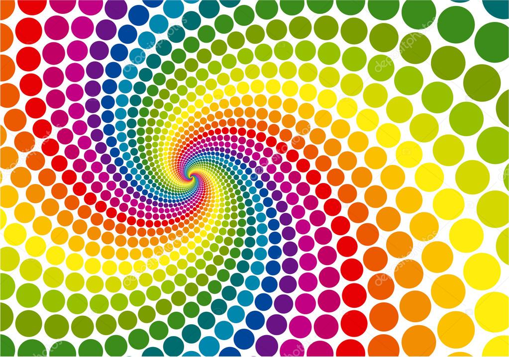 Rainbow swirl vector background.
