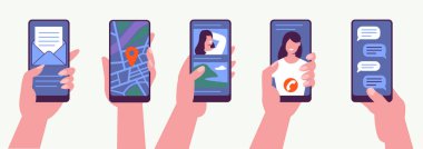 İnsanlar akıllı telefon kullanıyor.