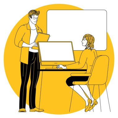 Yöneticiler iş konularını tartışıyor