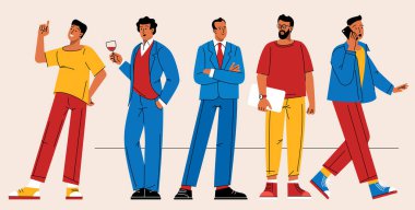 Erkek karakter tasarım koleksiyonu