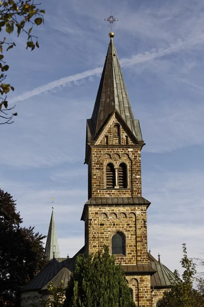 Schledehausen, romersk-katolska st. laurentius kyrka 1897, osnabruecker mark, lägre Sachsen, Tyskland, Europa — Stockfoto