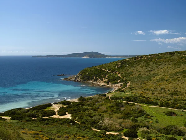 Landschaft in der Nähe von Villasimius, cala pira, capo carbonara, Südostsardinien, Italien, Europa — Stockfoto