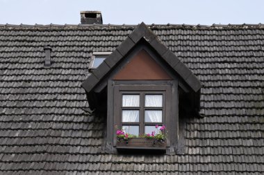 Bad Iburg, Dormer window in the Osnabruecker land, Lower Saxony, Germany clipart
