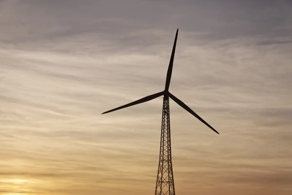 Wind power station (evening light) in Bad Iburg, Lower Saxony, Germany — Stock Photo, Image