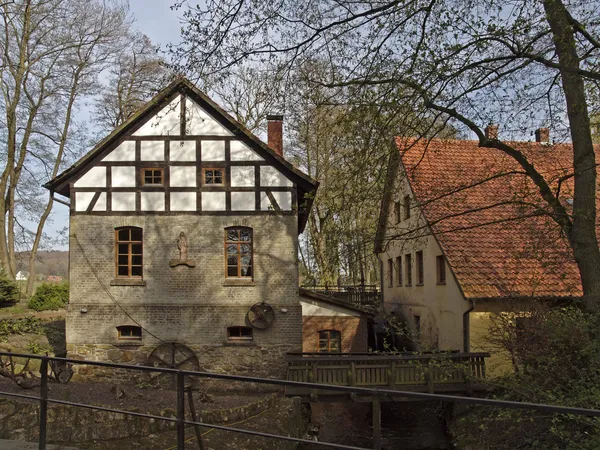 Gellenbecker molen in lagere Saksen, Duitsland, Europa — Stockfoto