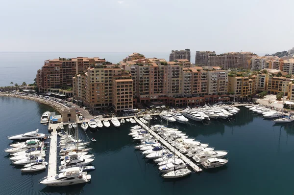 Monaco, Fontvielle, Port de Fontvielle, new harbour — Stock Photo, Image