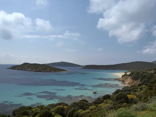 Krajina v costa del sud, Jižní Sardinie, Itálie, Evropa — Stock fotografie