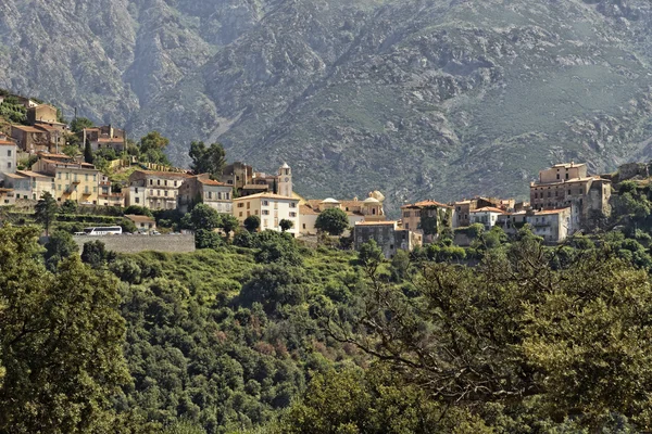 Dağ köyü olan belgodere nebbio bölgesinde, corsica, Fransa — Stok fotoğraf