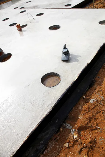 Potholed golvet stiftelsen potholed golvet foundation — Stockfoto