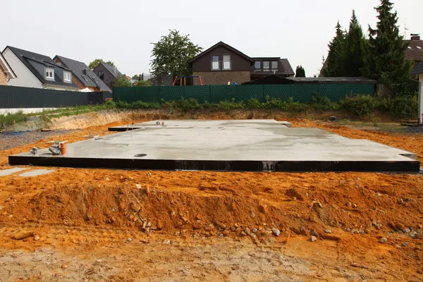 Newly laid floor and foundation Newly laid floor and foundation — Stock Photo, Image