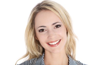 oldukça hoş gülümseyen sarışın sarışın portresi gülümseyen portresi