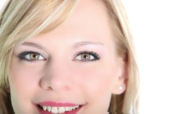 Close up retrato de mulher sorridente Close up poterait de mulher sorridente — Fotografia de Stock