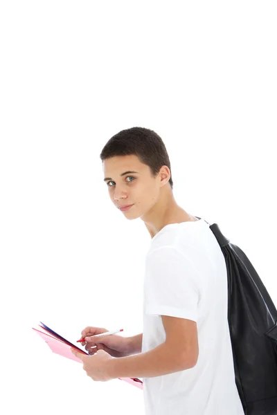 Teenage student with kit bag — Stock Photo, Image