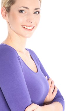 dost gülümseyen genç sarışın kadın studio kolay gülümseyen genç sarışın kadın Studio