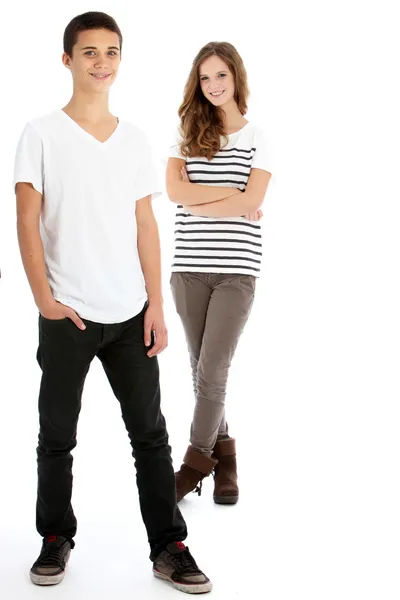 Dos adolescentes felices de moda Dos adolescentes de moda — Foto de Stock