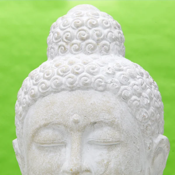 Schnitt aus dem Kopf einer Yoga-Meditationsstatue — Stockfoto