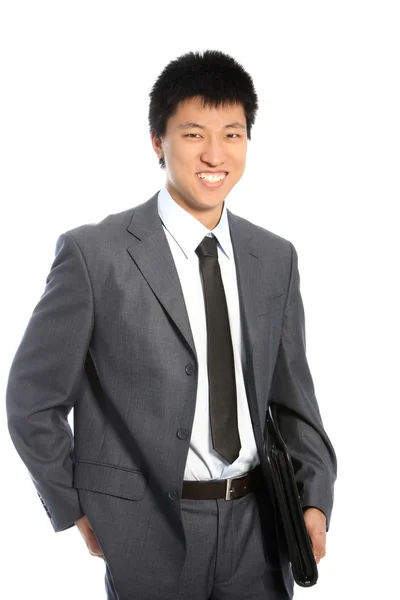 Confiado relajado asiático hombre de negocios — Foto de Stock