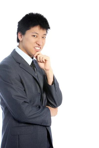 Thoughtful Asian businessman — Stock Photo, Image