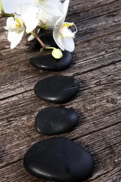 Arreglo spa con piedras zen — Foto de Stock