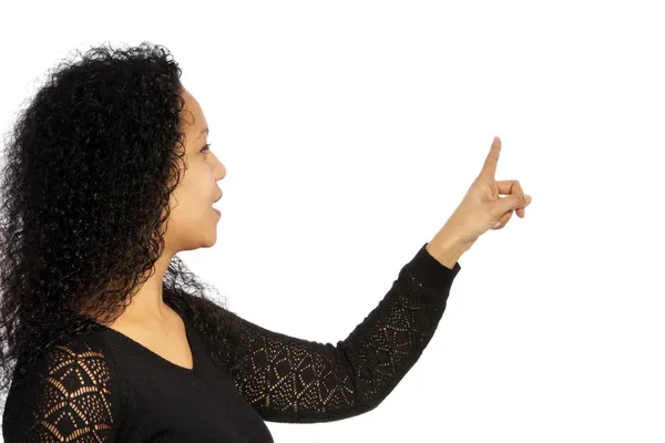 Pointing woman — Stock Photo, Image