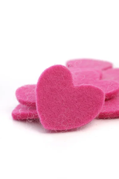 Romantic pink hearts — Stock Photo, Image