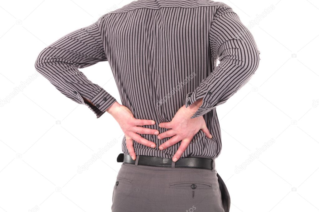 Man with lower back pain