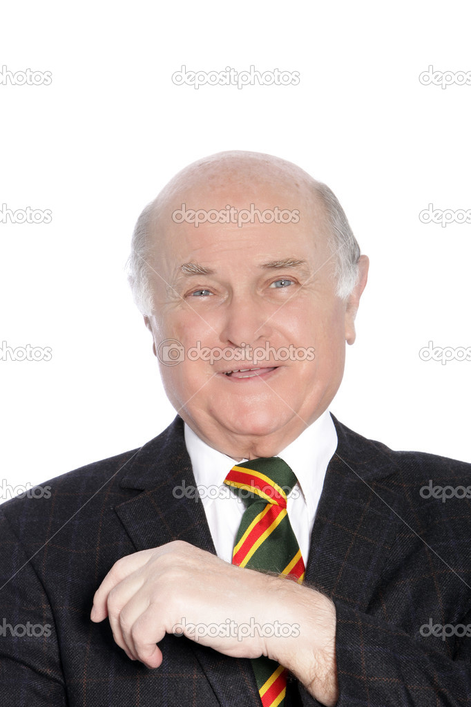 Portrait of a stylish elderly gentleman