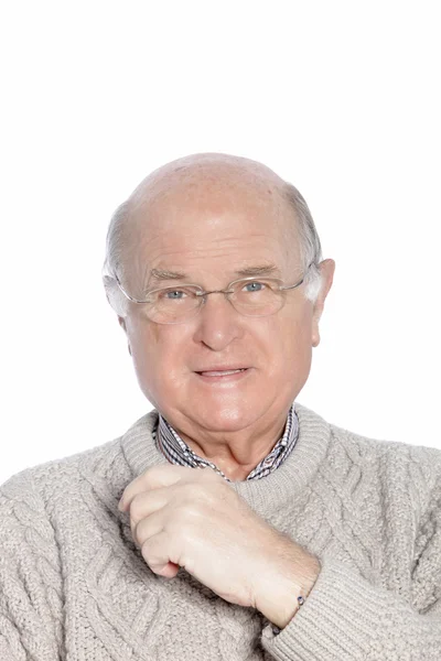 Portrait of a mature man with glasses — Stock Photo, Image