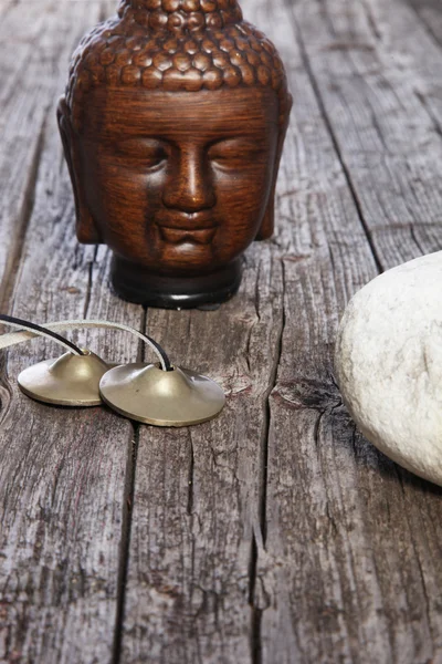 Close-up image of God Buddha's Sculpture — Stock Photo, Image