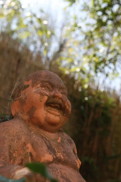 Statua buddha sorridente — Foto Stock