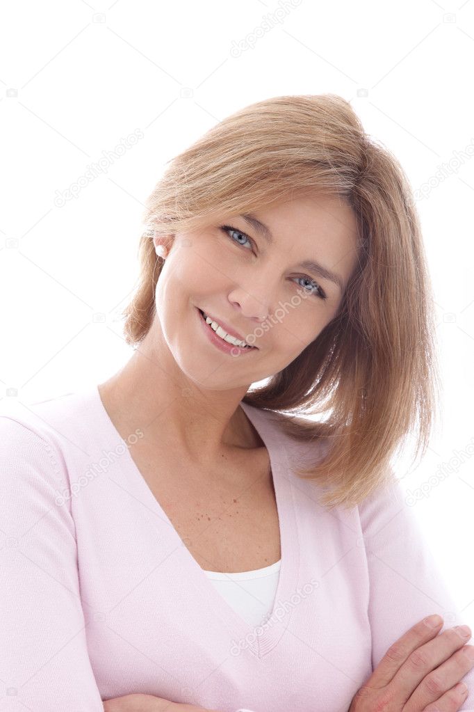 Smiling beautiful mature woman