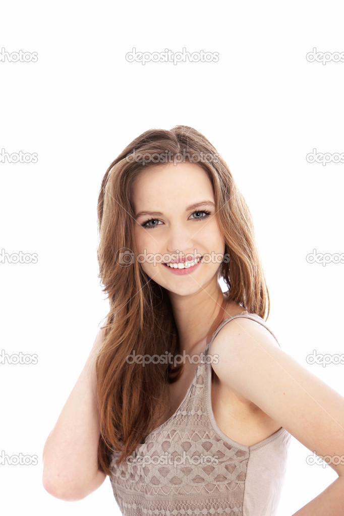 Pretty teenager with an engaging smile
