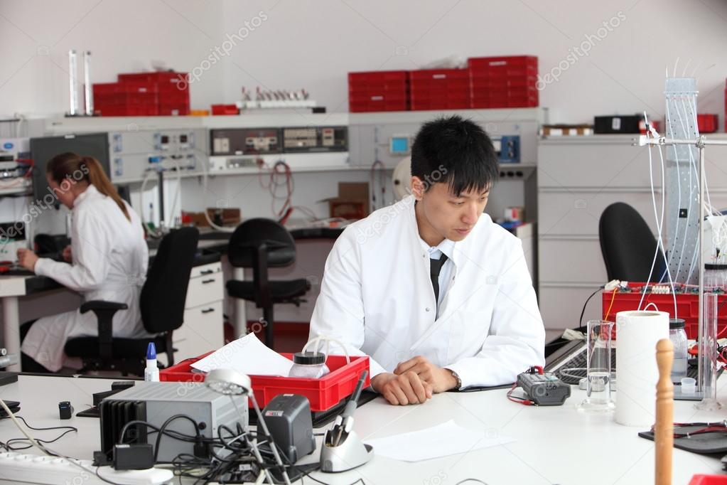Young Asian laboratory technician