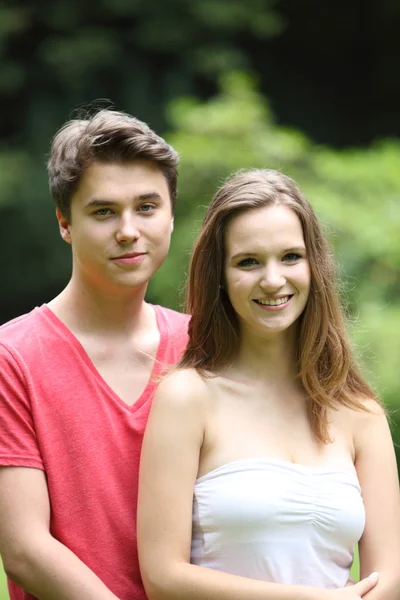 Beautiful young teenage couple — Stock Photo, Image