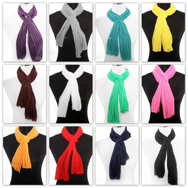 Colourful display of scarves — Stock Photo, Image