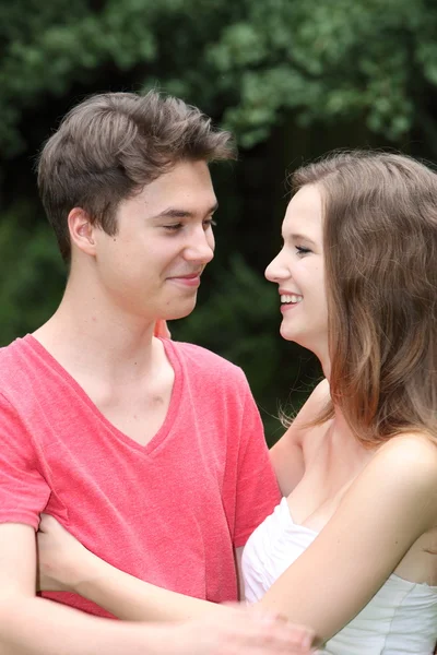 Loving young teenage couple — Stock Photo, Image