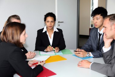 Grup iş adamları bir toplantı