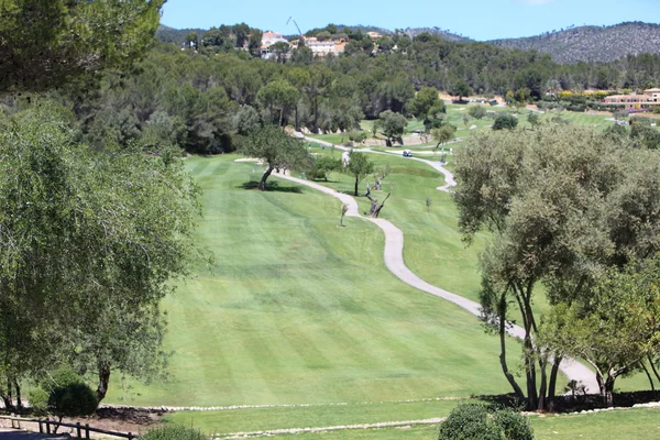 Flygfoto över en golfbana — Stockfoto