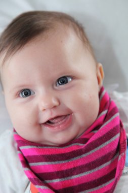 Portrait of a beautiful newborn baby clipart