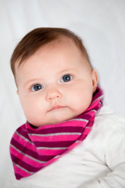 Portrait of a cute little baby clipart