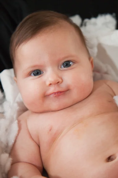 Adorable happy chubby little baby — Stock Photo, Image