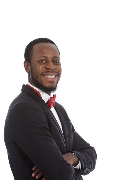 Handsome African man with a beaming smile