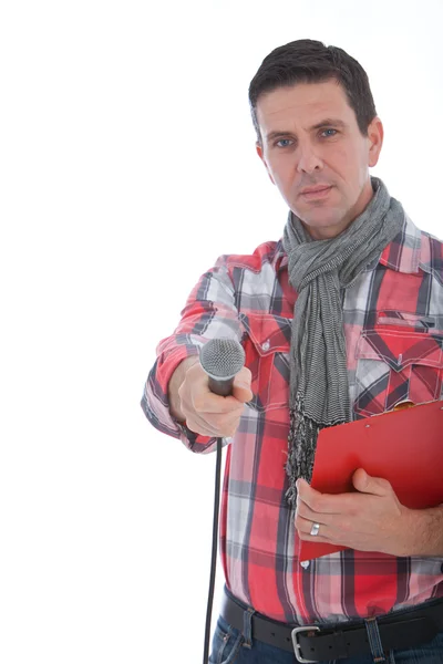 Presenter or chat show host — Stock Photo, Image