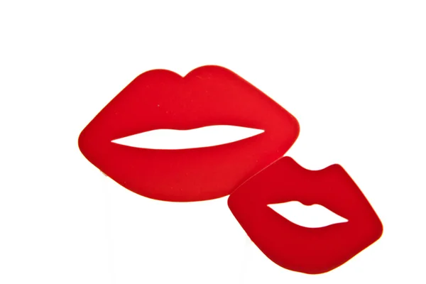 Vibrant red party lips — Stock Photo, Image